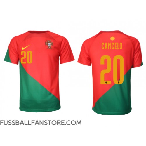 Portugal Joao Cancelo #20 Replik Heimtrikot WM 2022 Kurzarm
